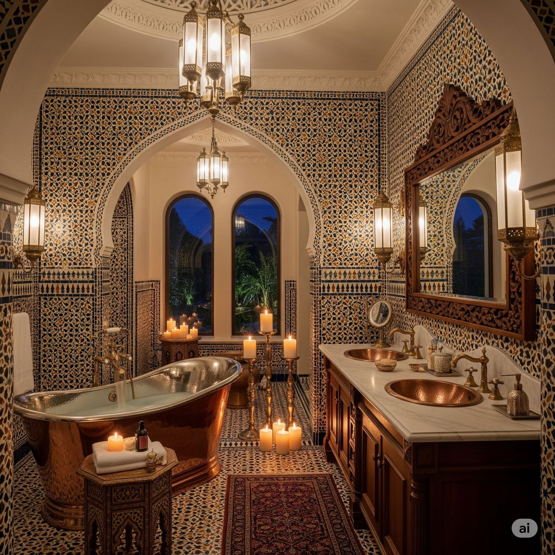 Spa and Wellness Center Luxury Bathroom Interior Dubai