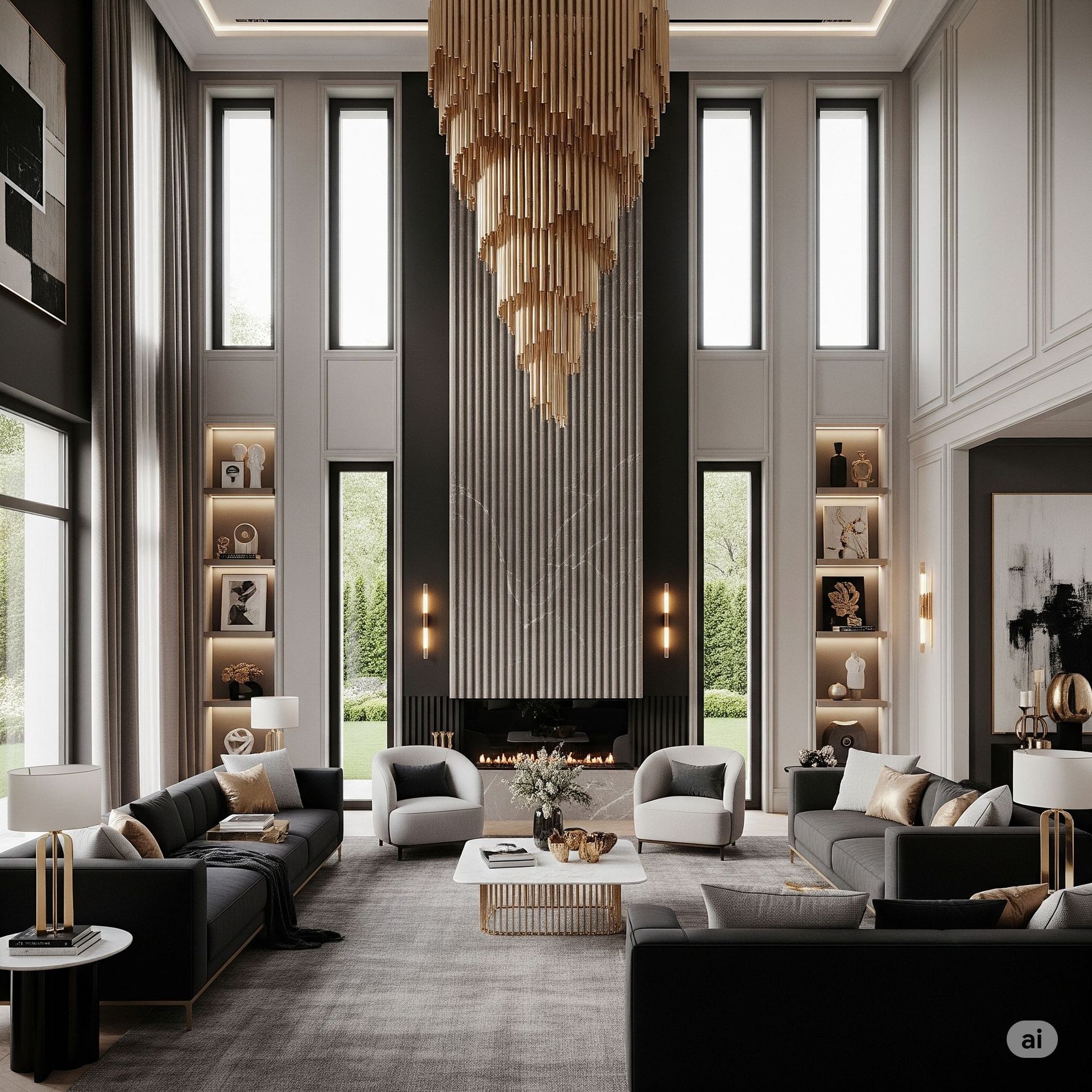 Luxury Living Room Interior Design Dubai