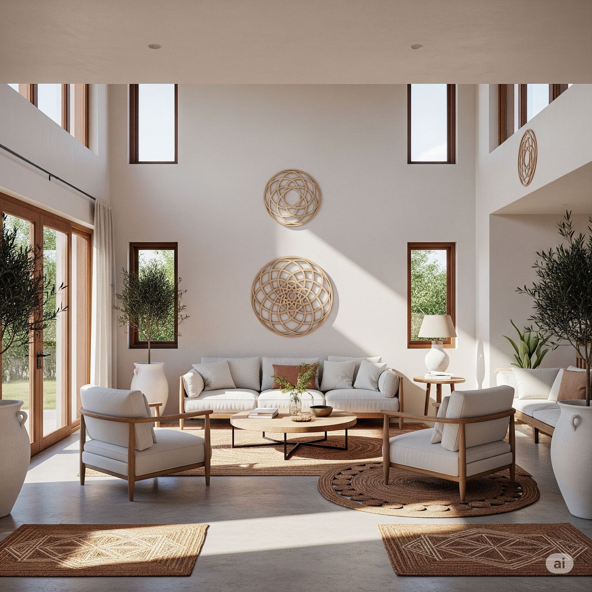 Al Barari Residence Minimalist Living Room Design